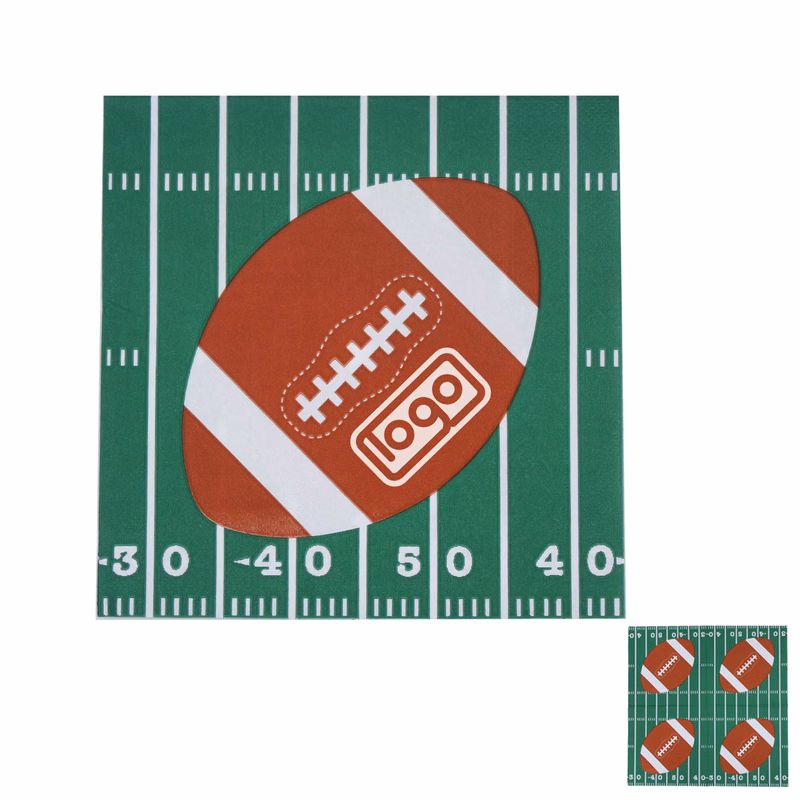 20-Count Super Bowl Football Disposable Napkins Party Decor