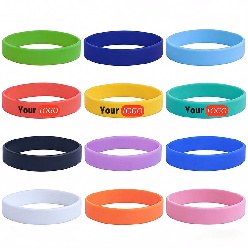 Classic Solid Color Custom Silicone Wristband