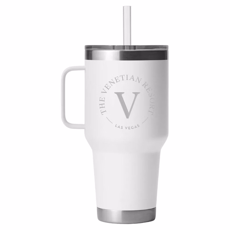 35oz. Insulated Tumbler with Handle and Straw