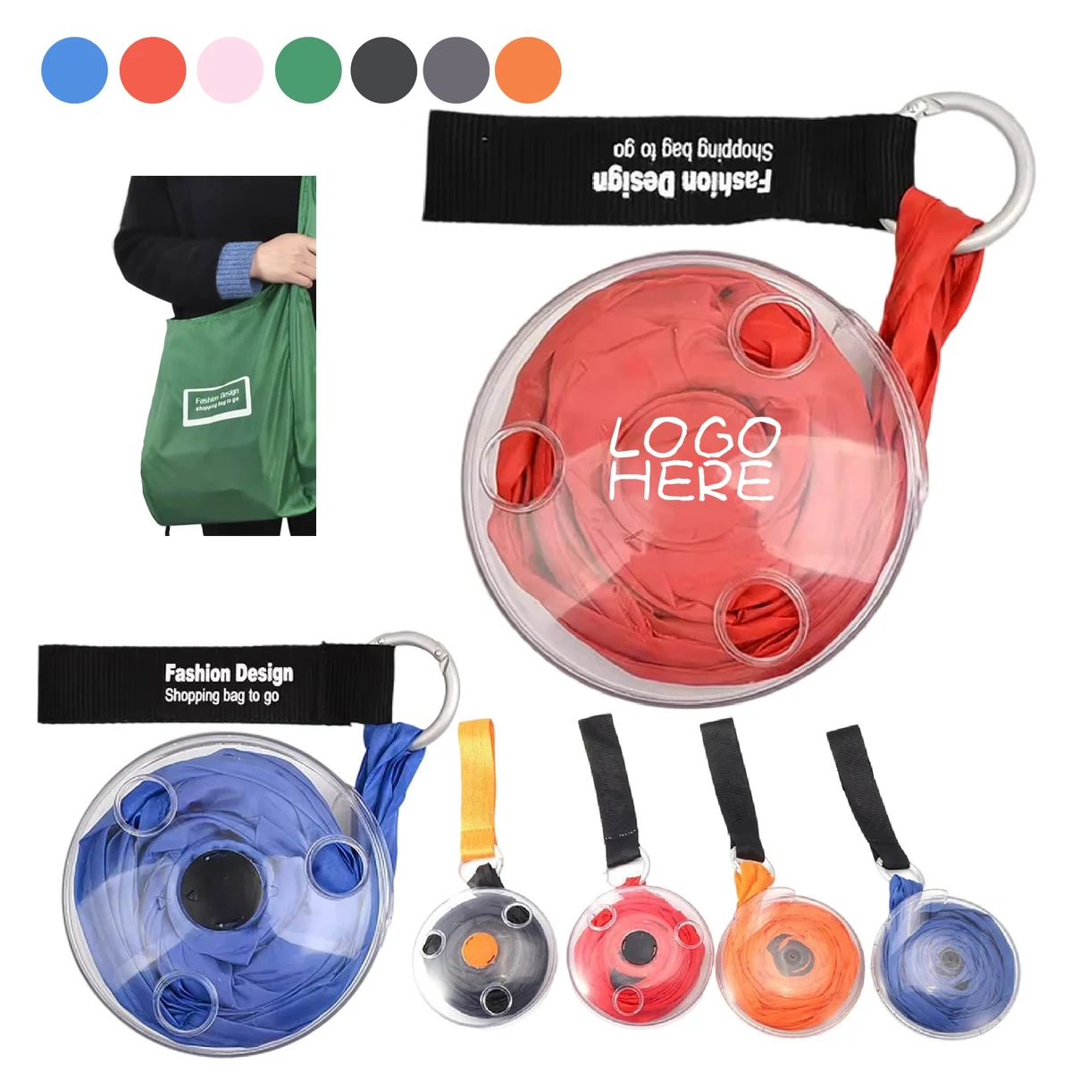 Reusable Retractable Disc Shopping Bag 1