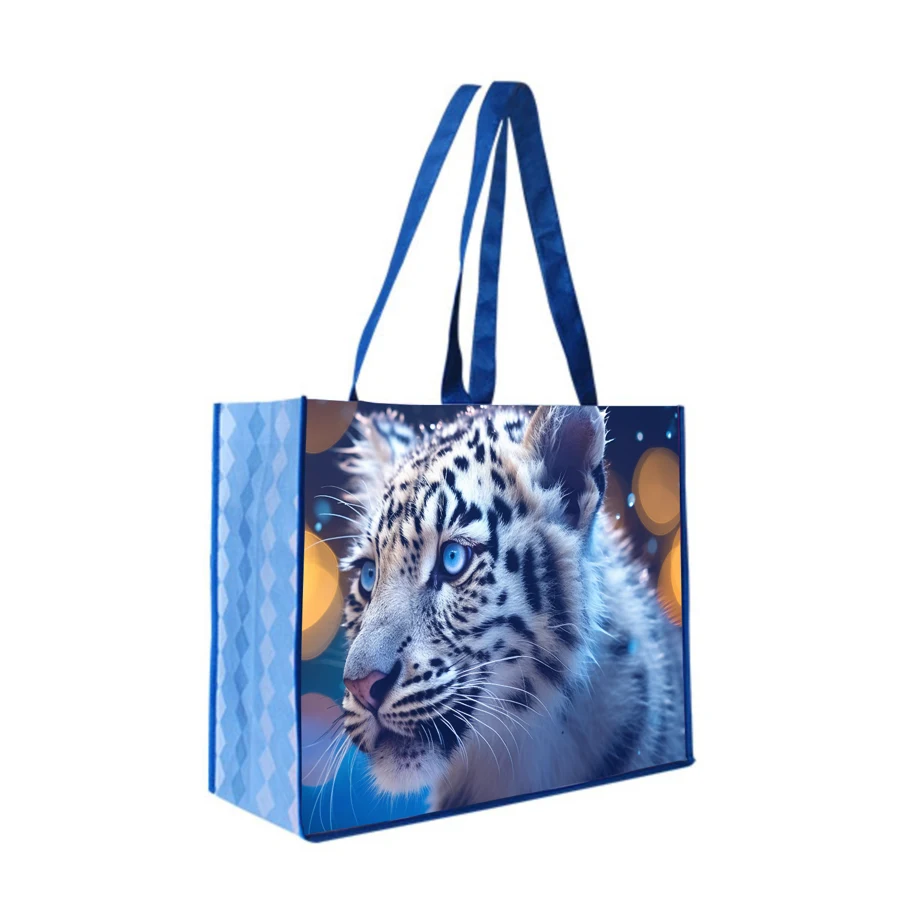 RPET Full Sublimation PP 80 GSM Non-Woven Tote Bag - 16"W x 1