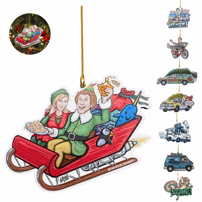 Cute Christmas Tree Hanging Decorations Ornaments Set
