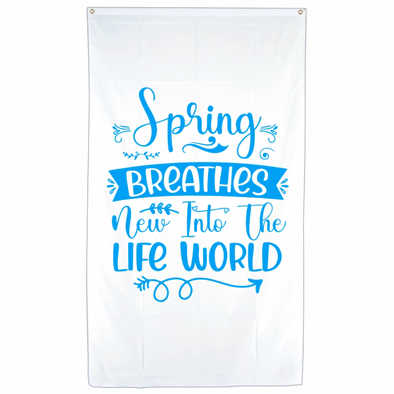 1 Color Custom Flag on White Fabric