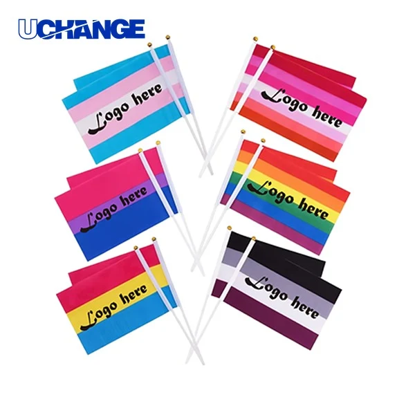 Durable Polyester Hand Flag with Custom Logo 1