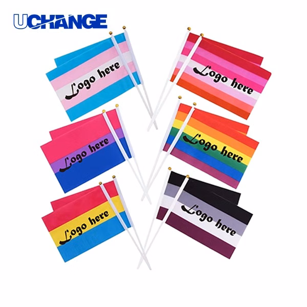 Durable Polyester Hand Flag with Custom Logo