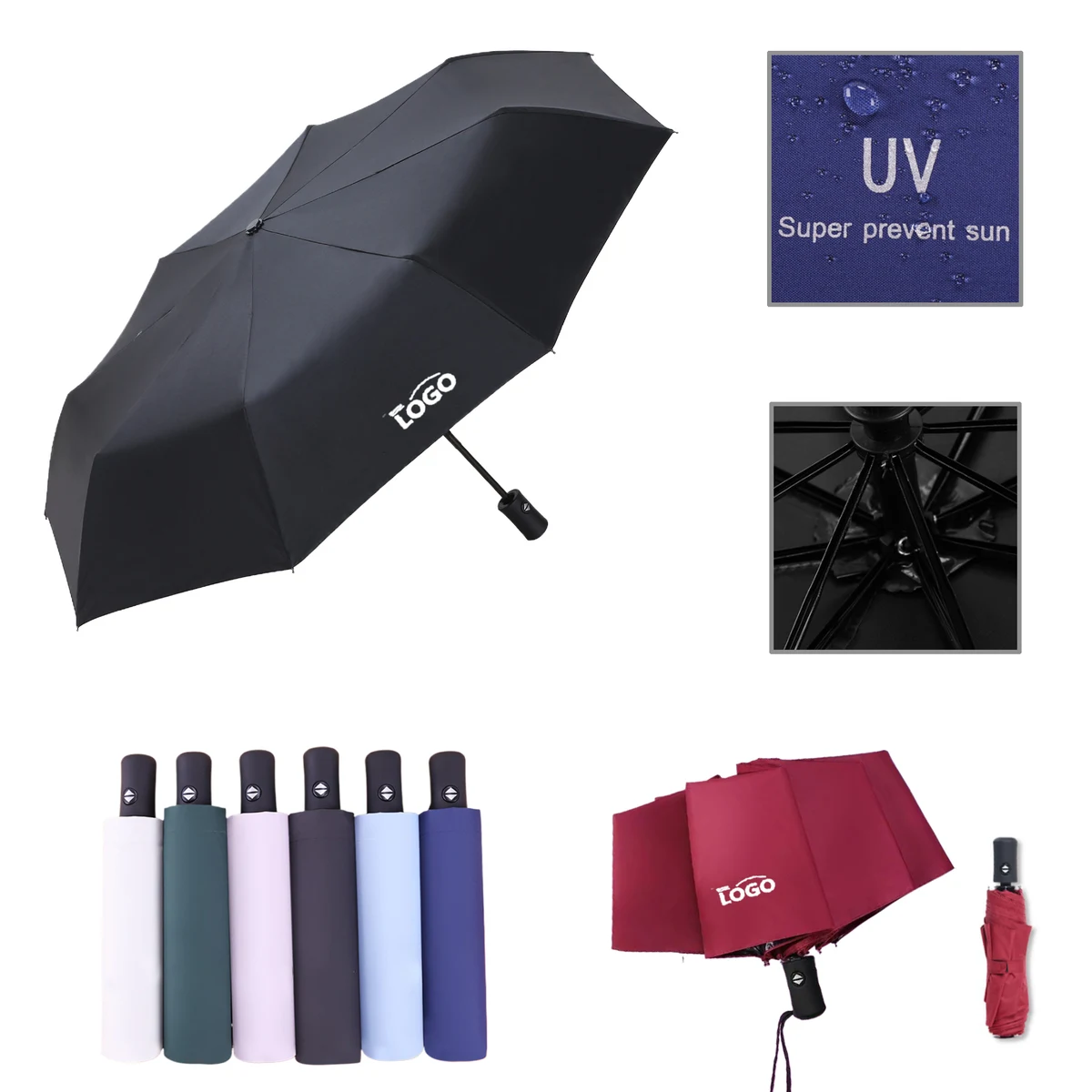 MOQ10 Versatile Automatic Folding Umbrella 1