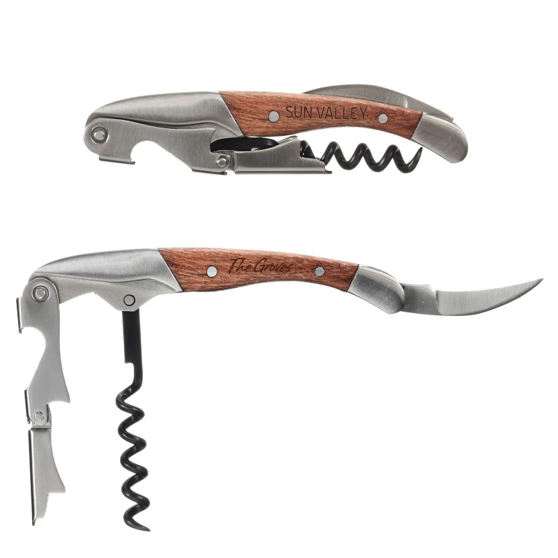 Mahogany Style Waiter's Corkscrew Wine Bottle Opener 1