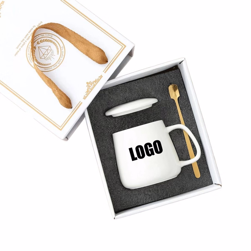 Custom 13 OZ Coffee Mug Gifts with lid and spoon