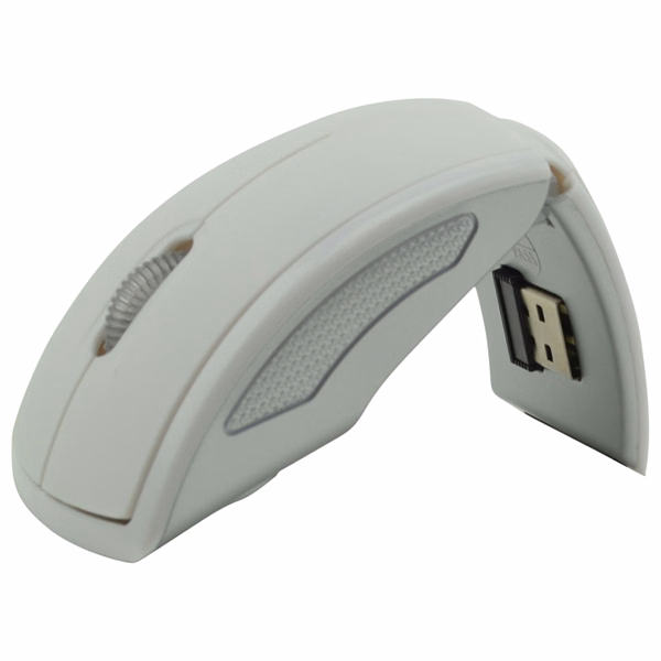 Curved Wireless Optical Mouse with USB Receiver
