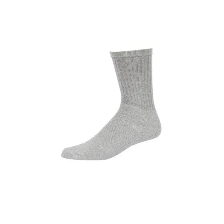 Cotton Crew Sport Socks - Gray 9-11 Stretch Knit 1