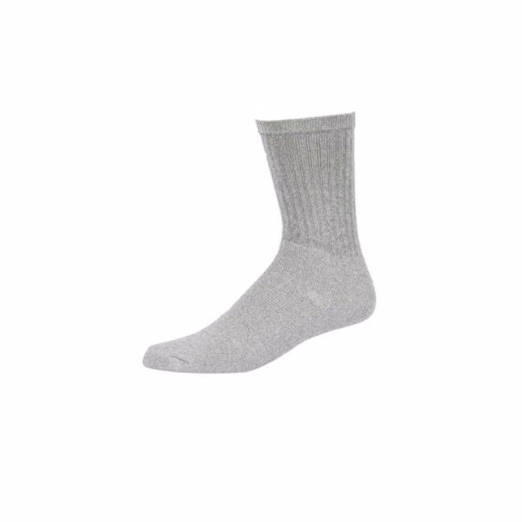 Cotton Crew Sport Socks - Gray 9-11 Stretch Knit