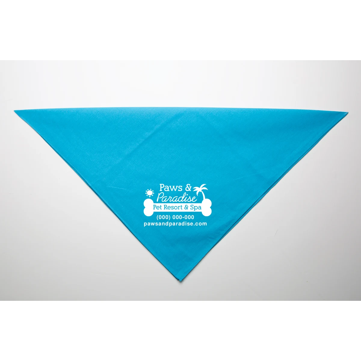 Personalized Turquoise Square Pet Bandana 1