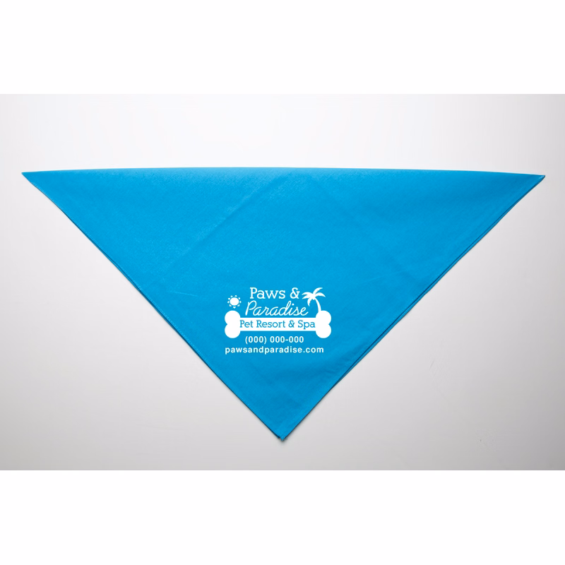 Personalized Turquoise Square Pet Bandana