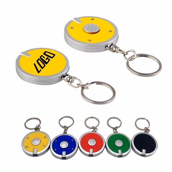 Custom 1.5 Inch ABS LED Flashlight Key Tag with Battery — Corporate Keychain