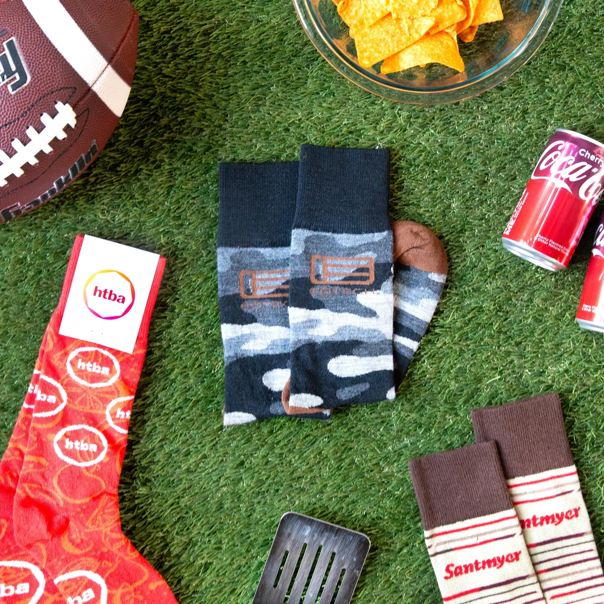 Patterned Super Bowl Socks - Game Day Designs for Football Fans - American Made 1