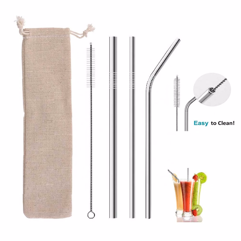 Stainless Steel Drinking Straws Set