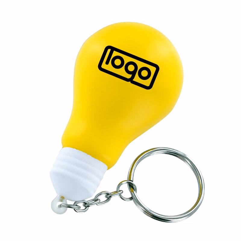 PU Light Bulb Stress Relief Keychain