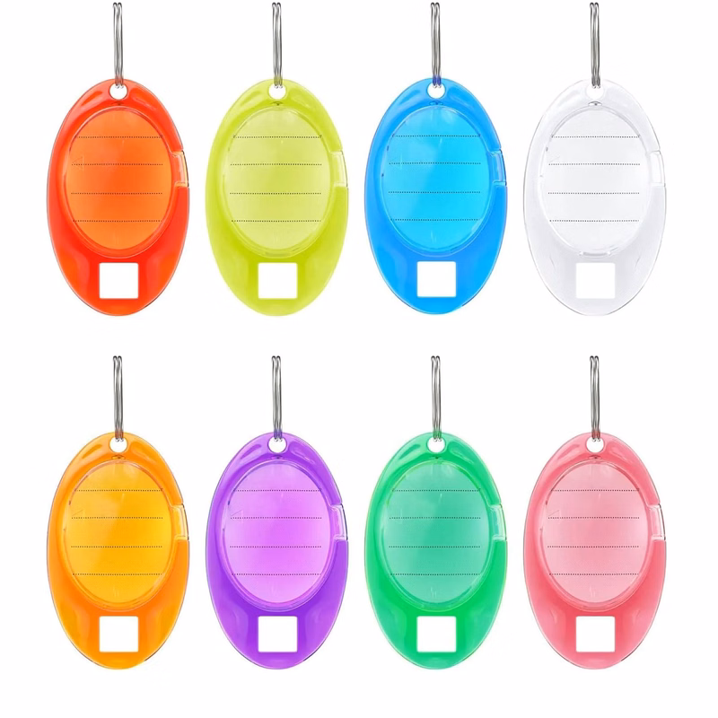 Colorful Tough Plastic Key Chain Tags