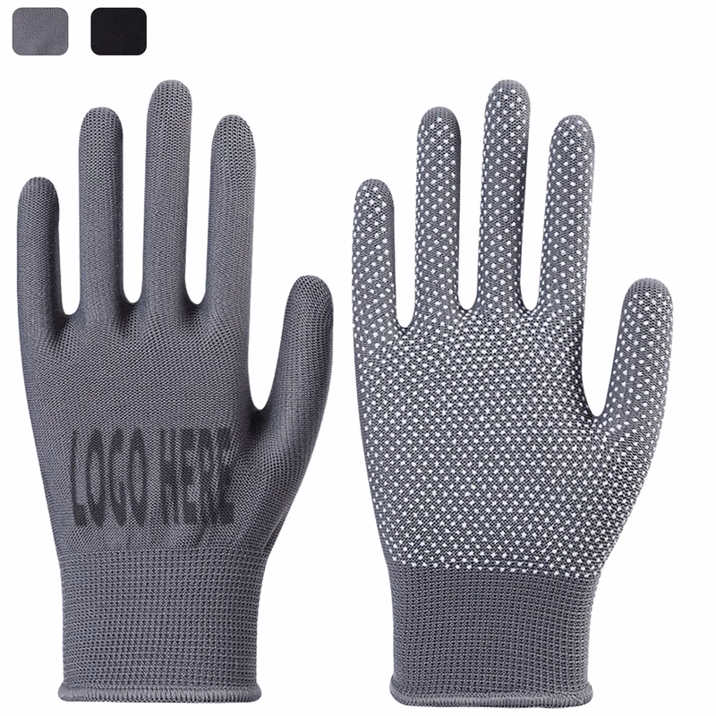 Non Slip PVC Dot Knit Utility Work Gloves