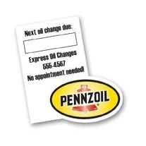 USA Made Premium UV Window Micro-Suction Cling Decal (3"x 3") Rectangle with Oval Shape 1