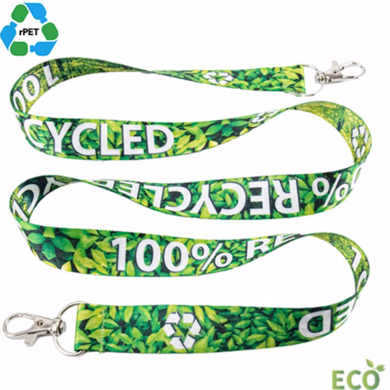 Eco-friendly Dye-Sublimated rPET Double Ended Lanyard