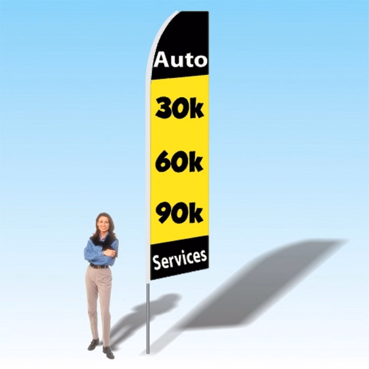 15FT Auto 30k60k90k Services Advertising Banner Flag