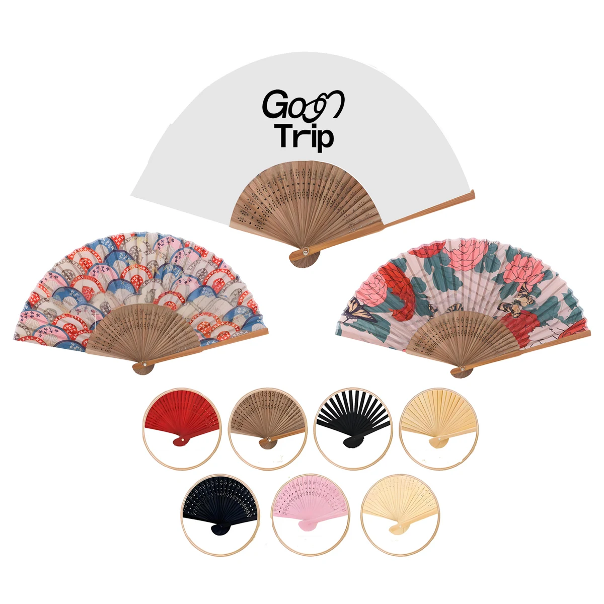 Cloth Covered Bamboo Fan 1