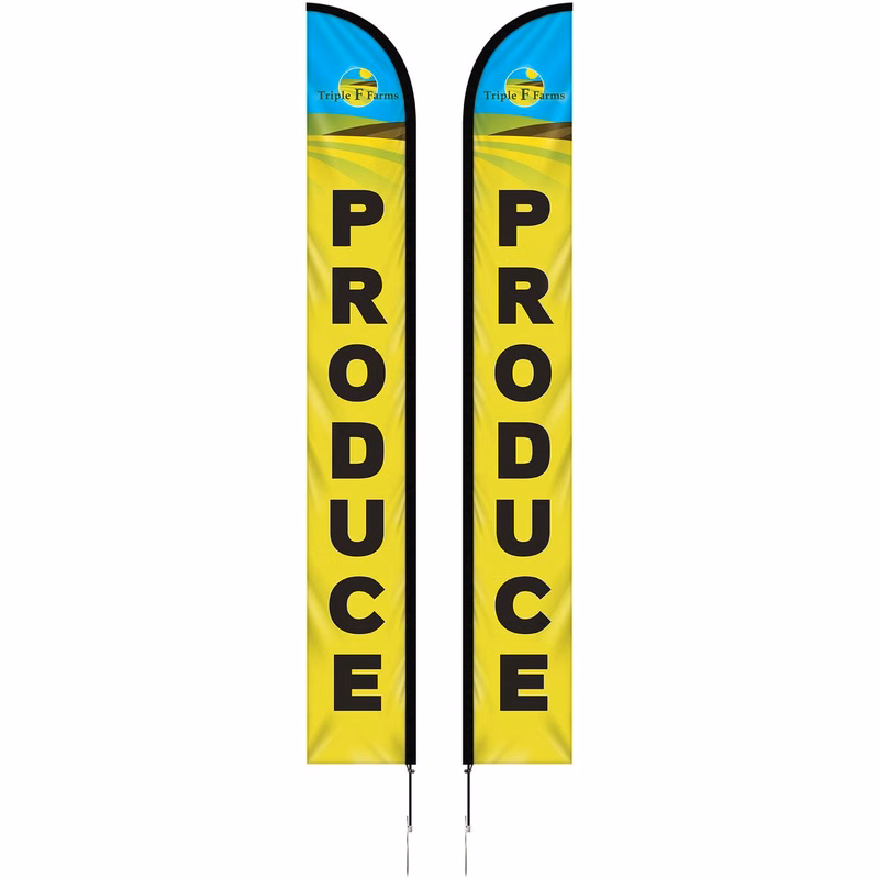 15' Double Sided Portable Half Drop Banner w/ Hardware Set