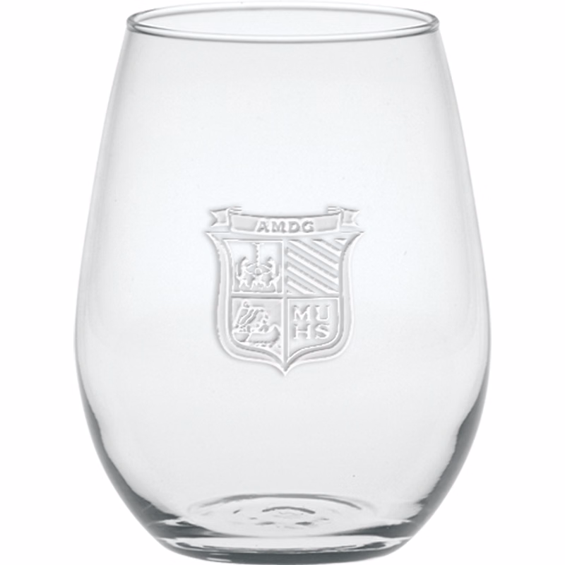 5 oz. Stemless White Wine - Deep Etched