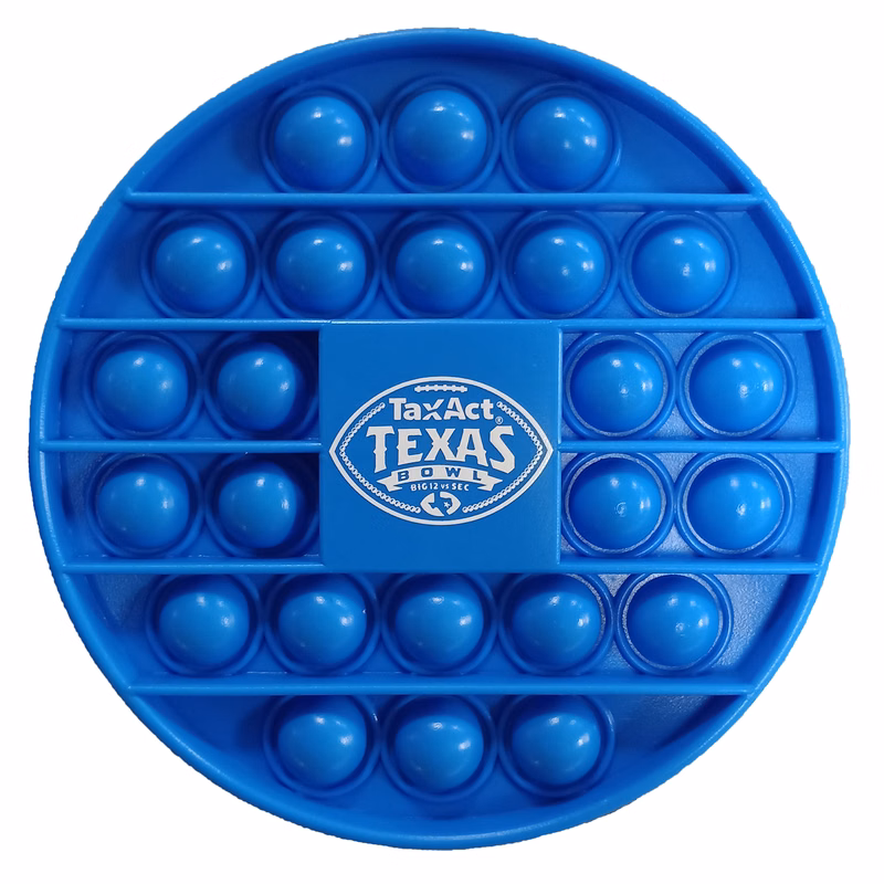 Fidget Popper Round Shaped Board w/ Square Middle Imprint