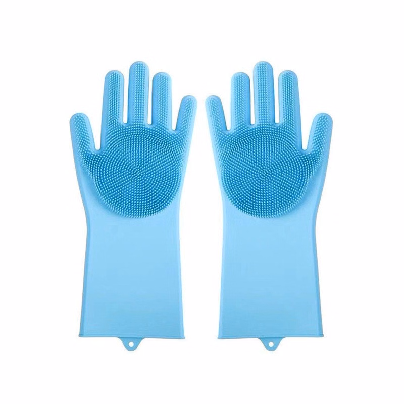 Pet Bathing Glove Scrub Brush - Anti-Scratch, Anti-Bite, Extended Length