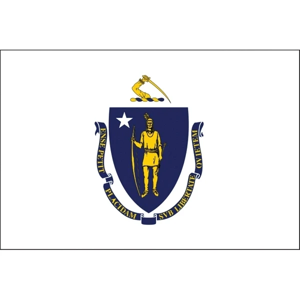 Massachusetts Official Stick Flag 1