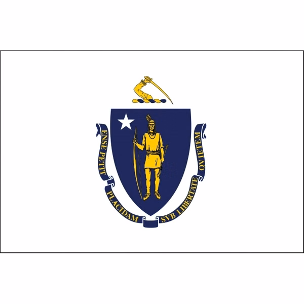 Massachusetts Official Stick Flag