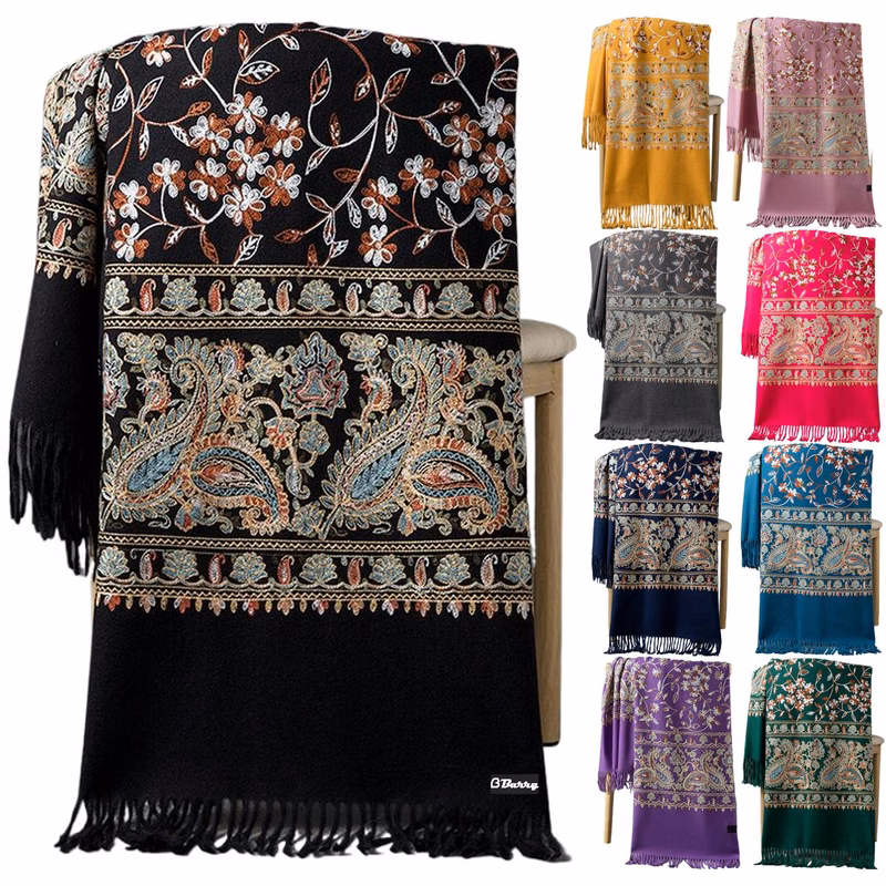 Winter Faux Cashmere Scarf Shawl