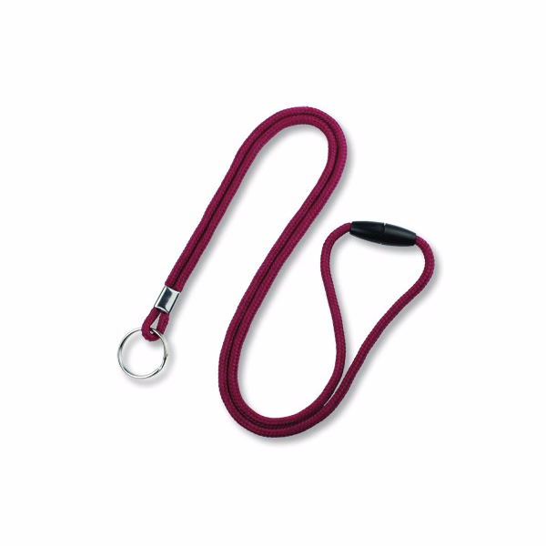 1/8" Breakaway Blank Lanyard w/Split Ring (Maroon Red)