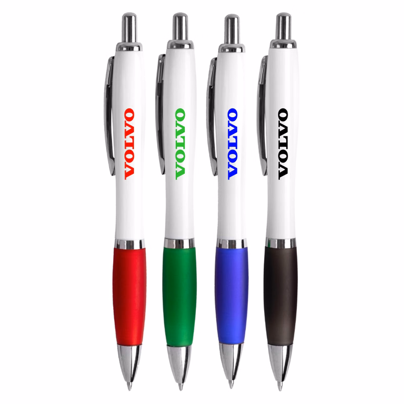 Union Printed - Rio Retractable - White Click Pen