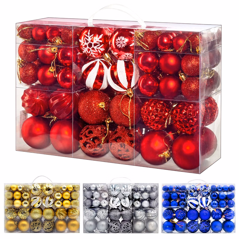 Christmas Tree 100pcs Colored Decorative Ball Set