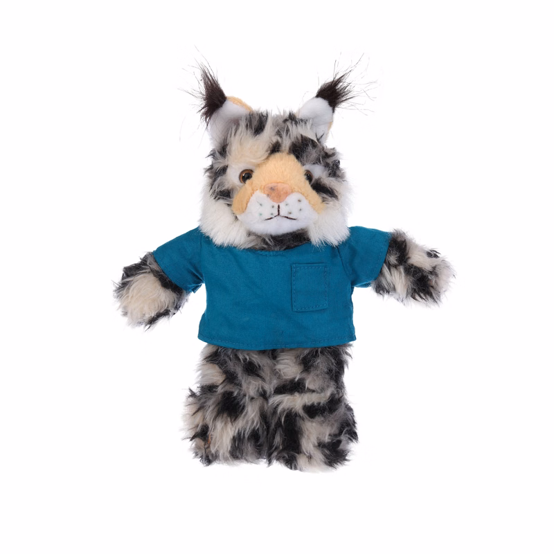Soft Plush Stuffed Wild Cat (Lynx) in scrub shirt