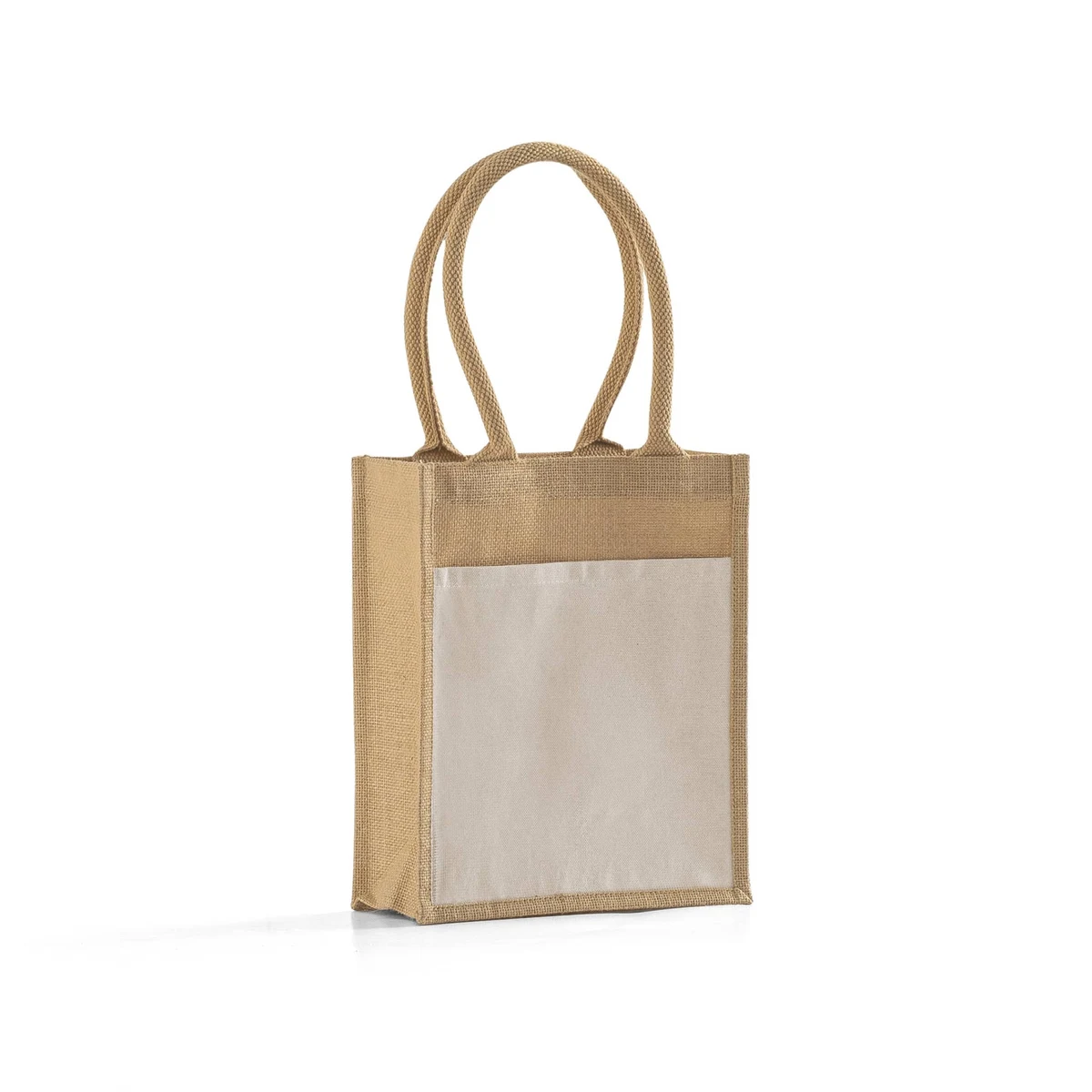 Small Easy-Print Jute Bag, custom tote bag with logo imprint 1