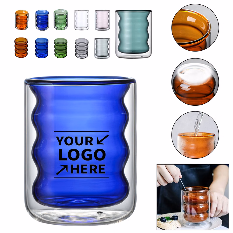 6 OZ Double Wall Glass Cup