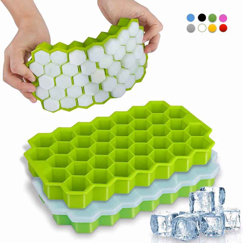 Silicone Stackable Ice Cube Tray With Lid