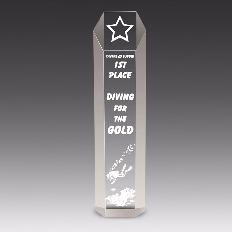 Hexagon Tower Award (3"x12"x2")