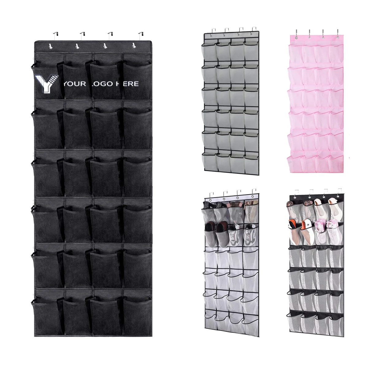 24-Pocket Door-Hanging Shoe Organizer 1