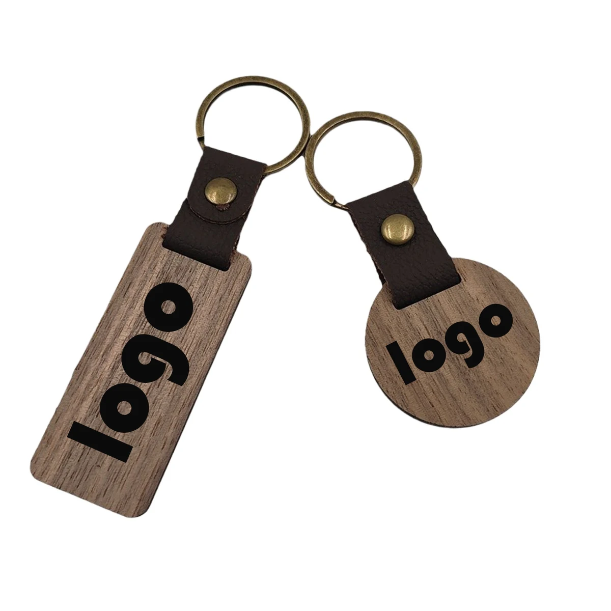 Wooden Key Rings In Various Shapes 1