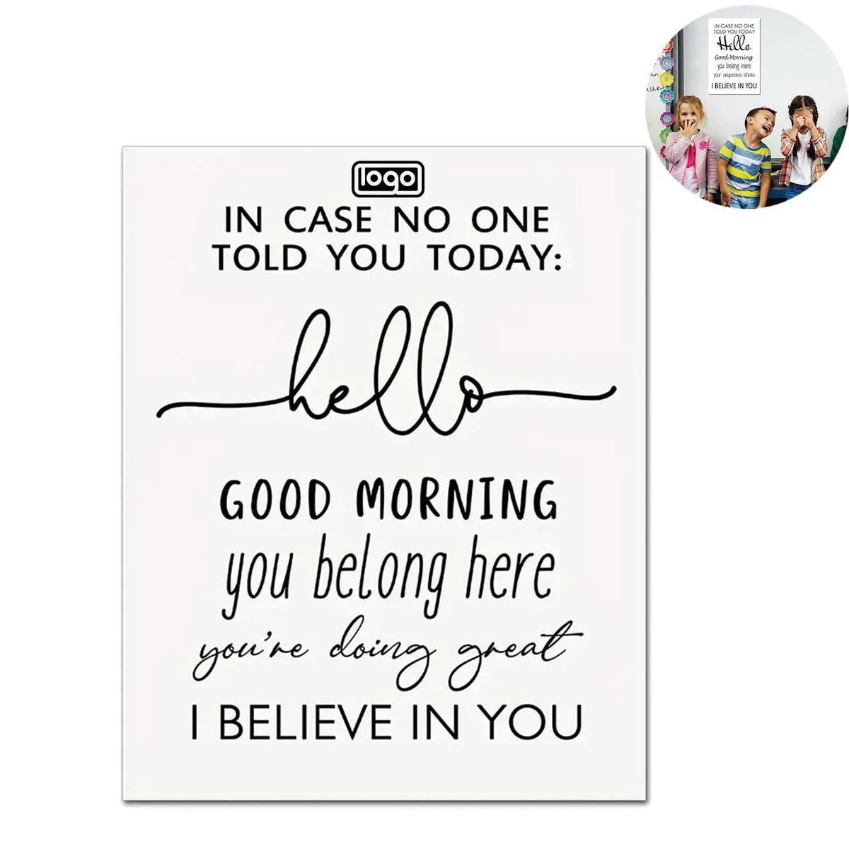 8x10in Glossy Coated Paper Classroom Sign 1