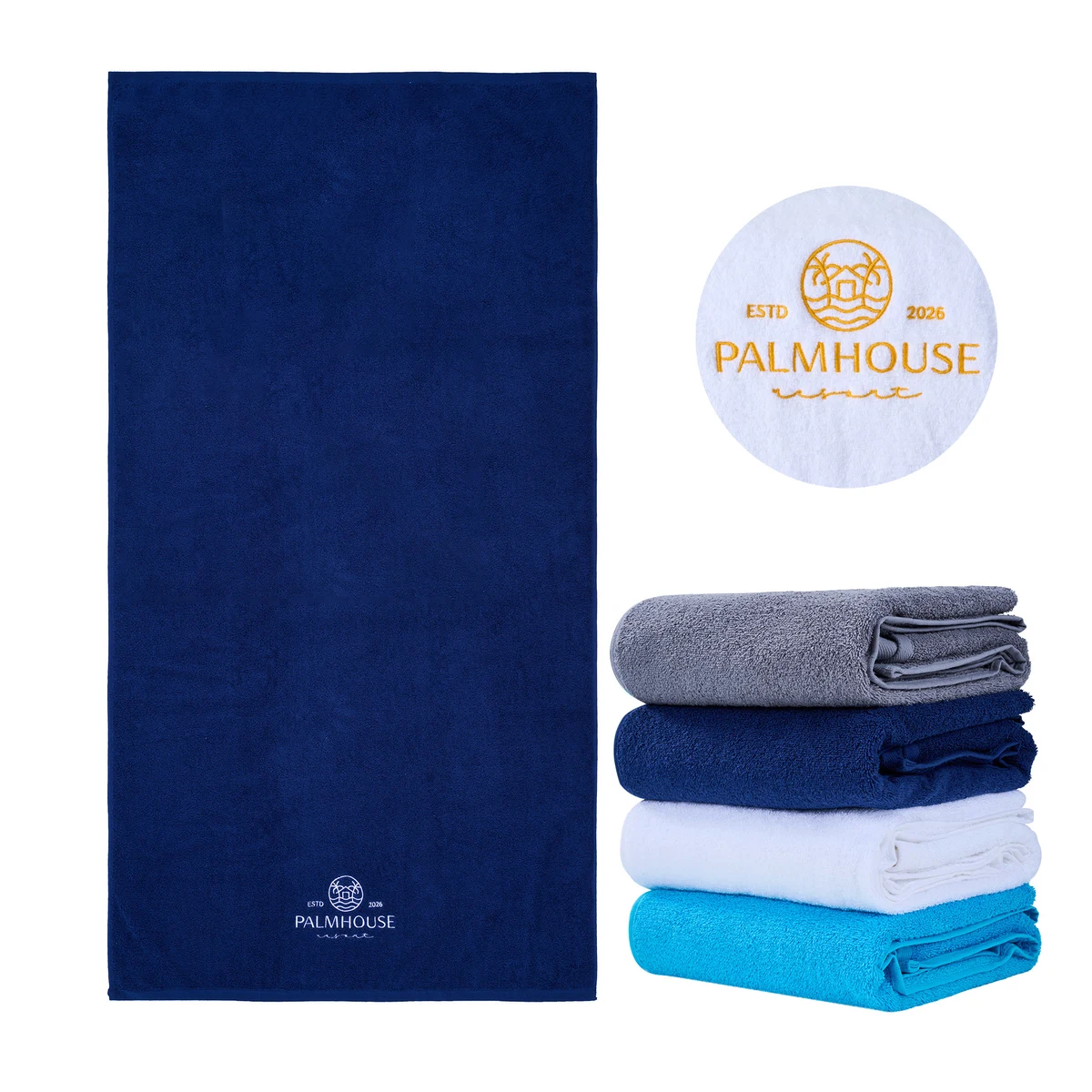 Embroidered 100% Cotton Beach Towel 1