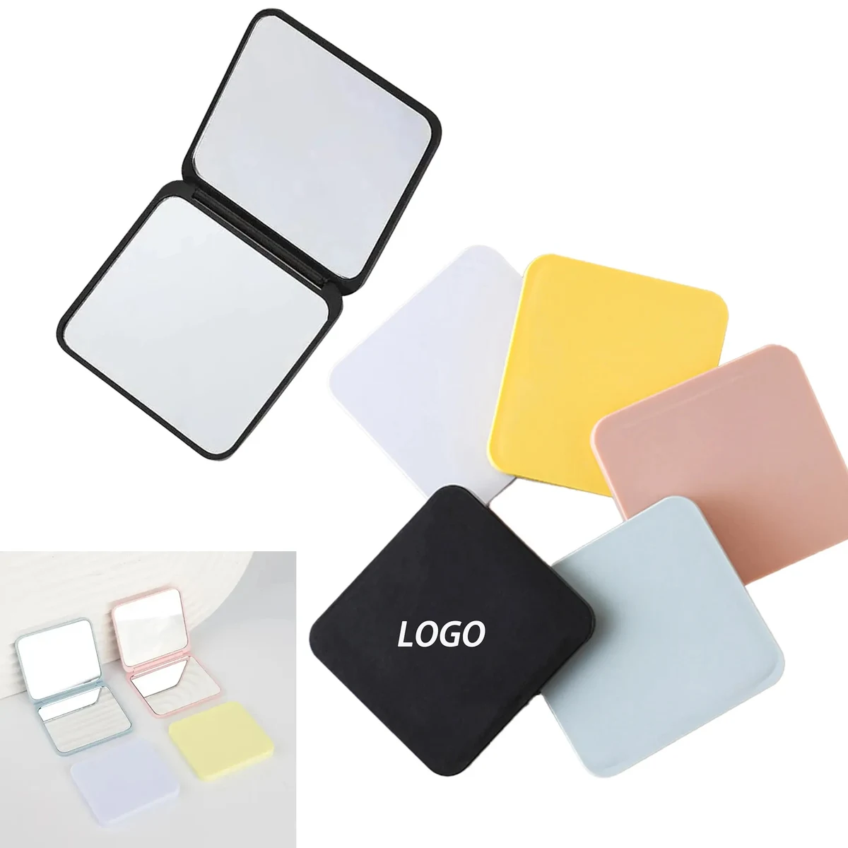 Plastic Foldable Travel Fashion Cosmetic Mirror 1
