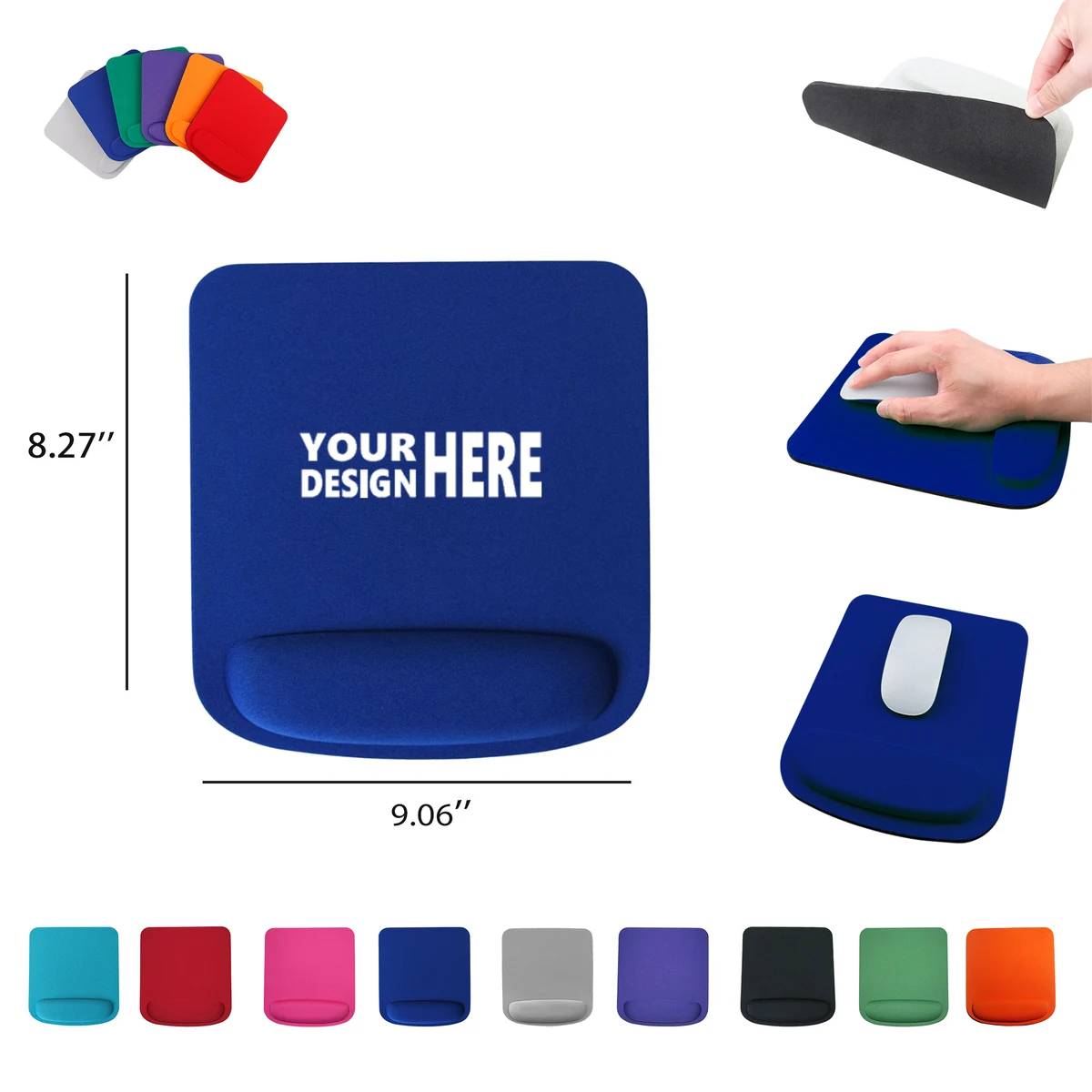Square Standard Mouse Pad with Wrist Support 1