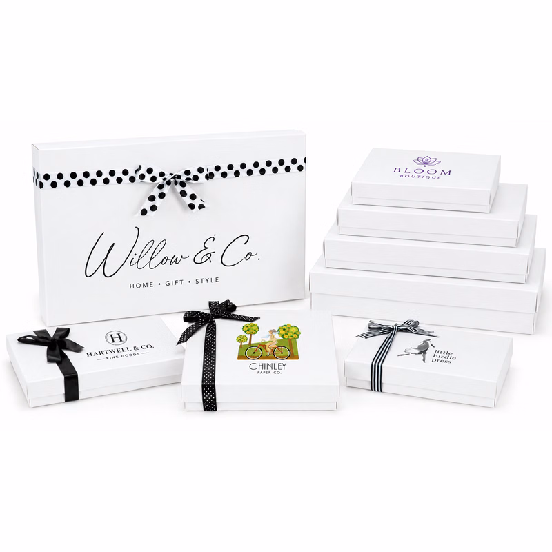 Folding Set-Up Apparel Box - Gloss White