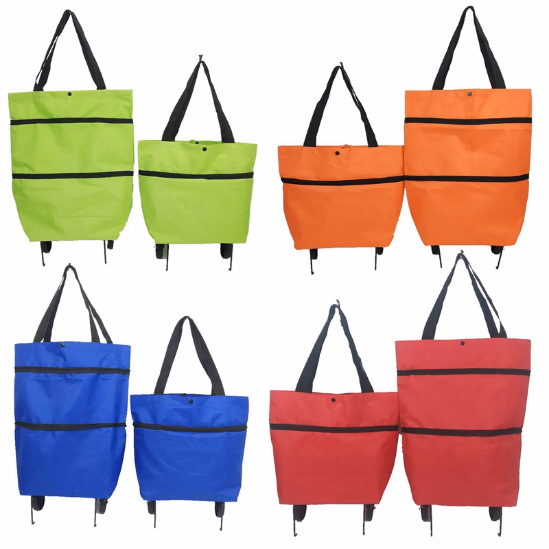 Reusable Foldable Collapsible Trolley Shopping Grocery Tote